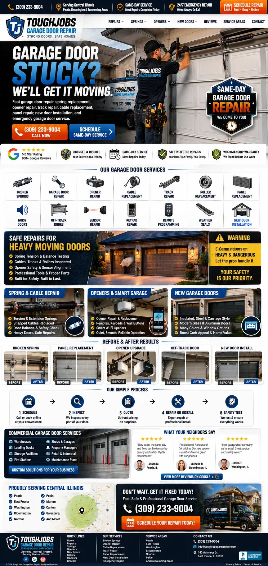 Garage Door Repair website example