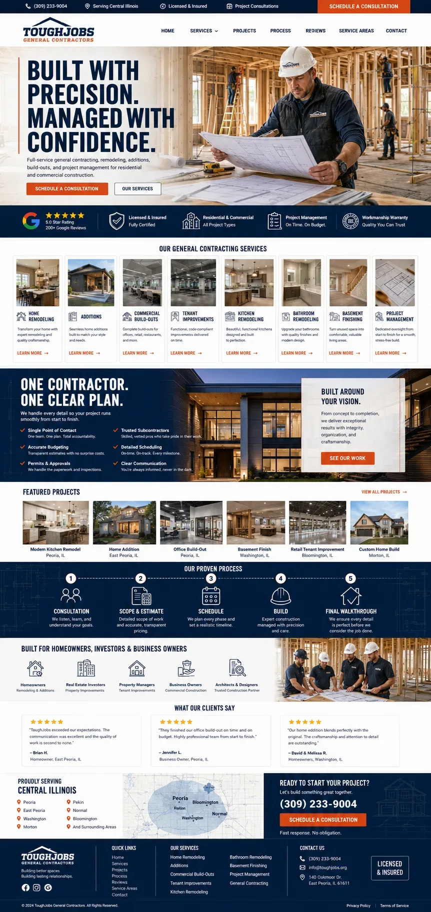 General Contractor website example