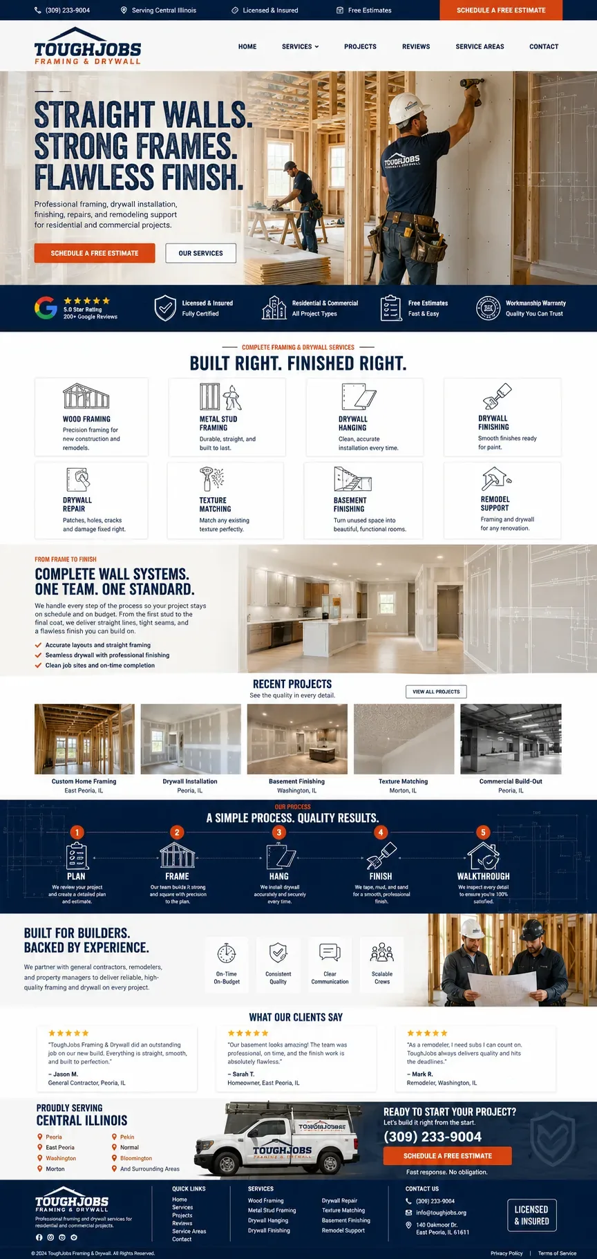House Framing website example