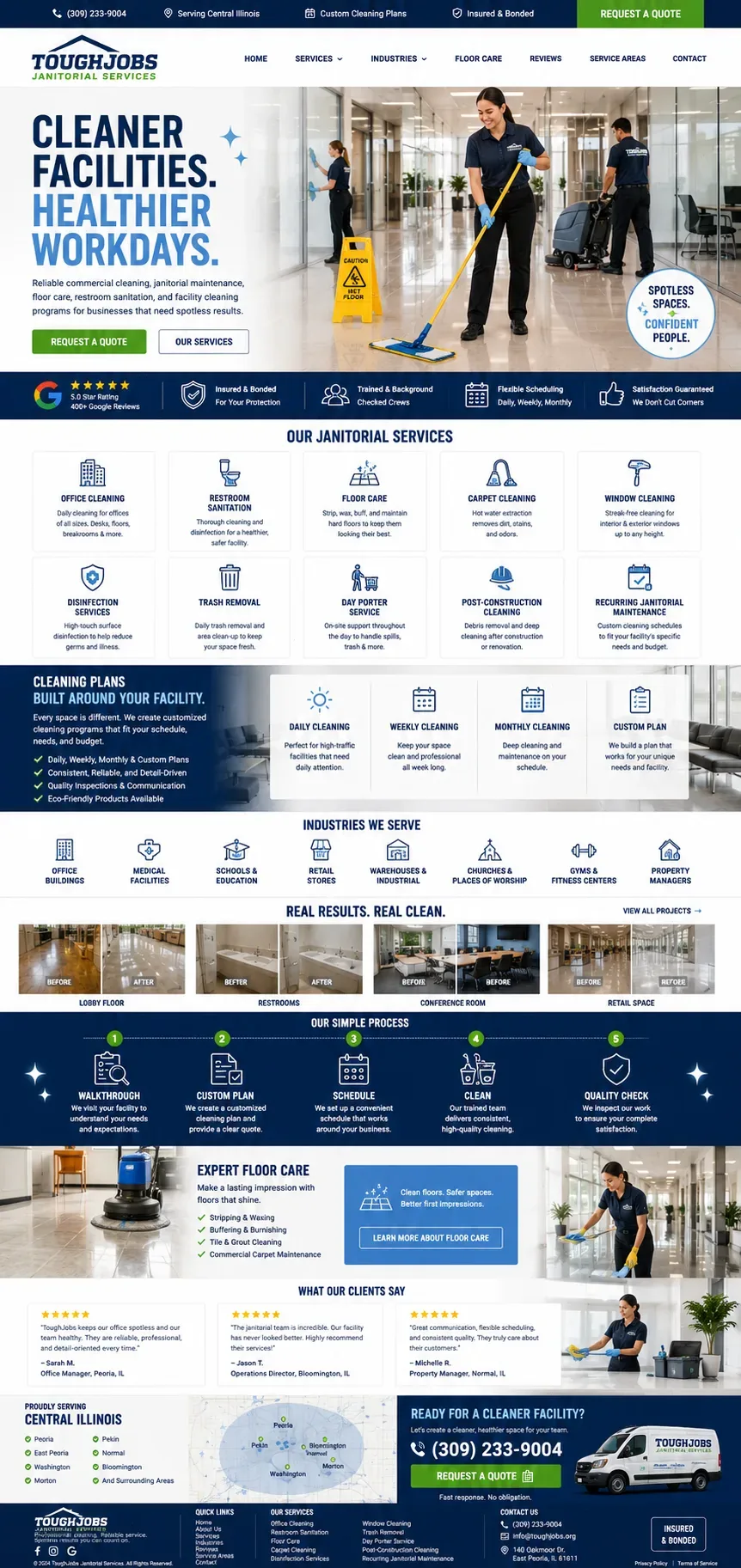 Janitorial & Building Mgmt website example