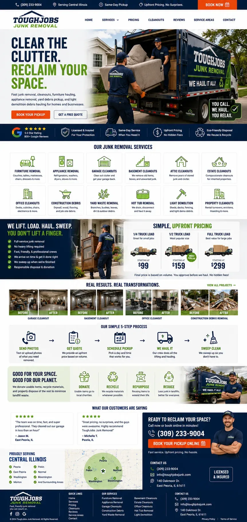 Junk Removal website example
