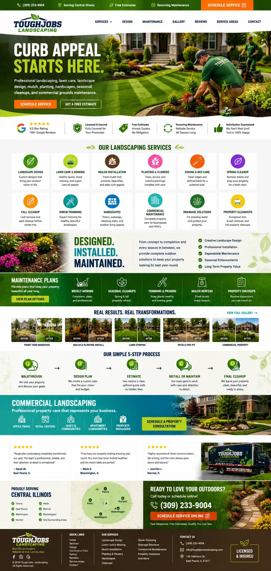 Landscaping & Lawn Care website example