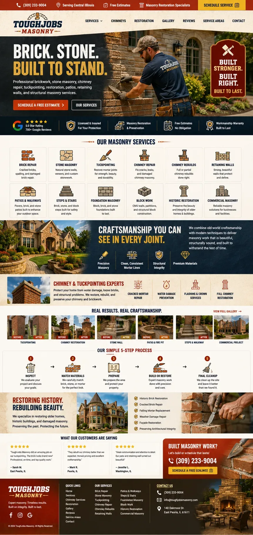 Masonry & Stone Work website example