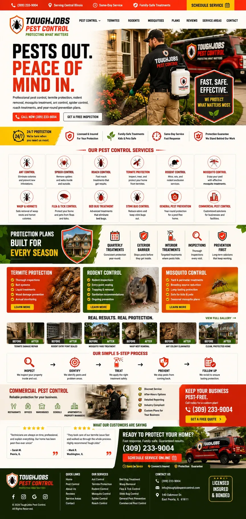 Pest Control website example