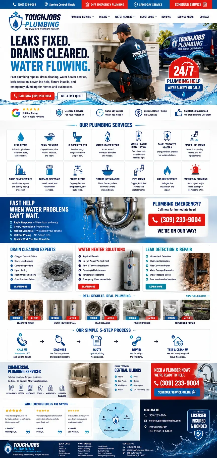 Plumbing website example