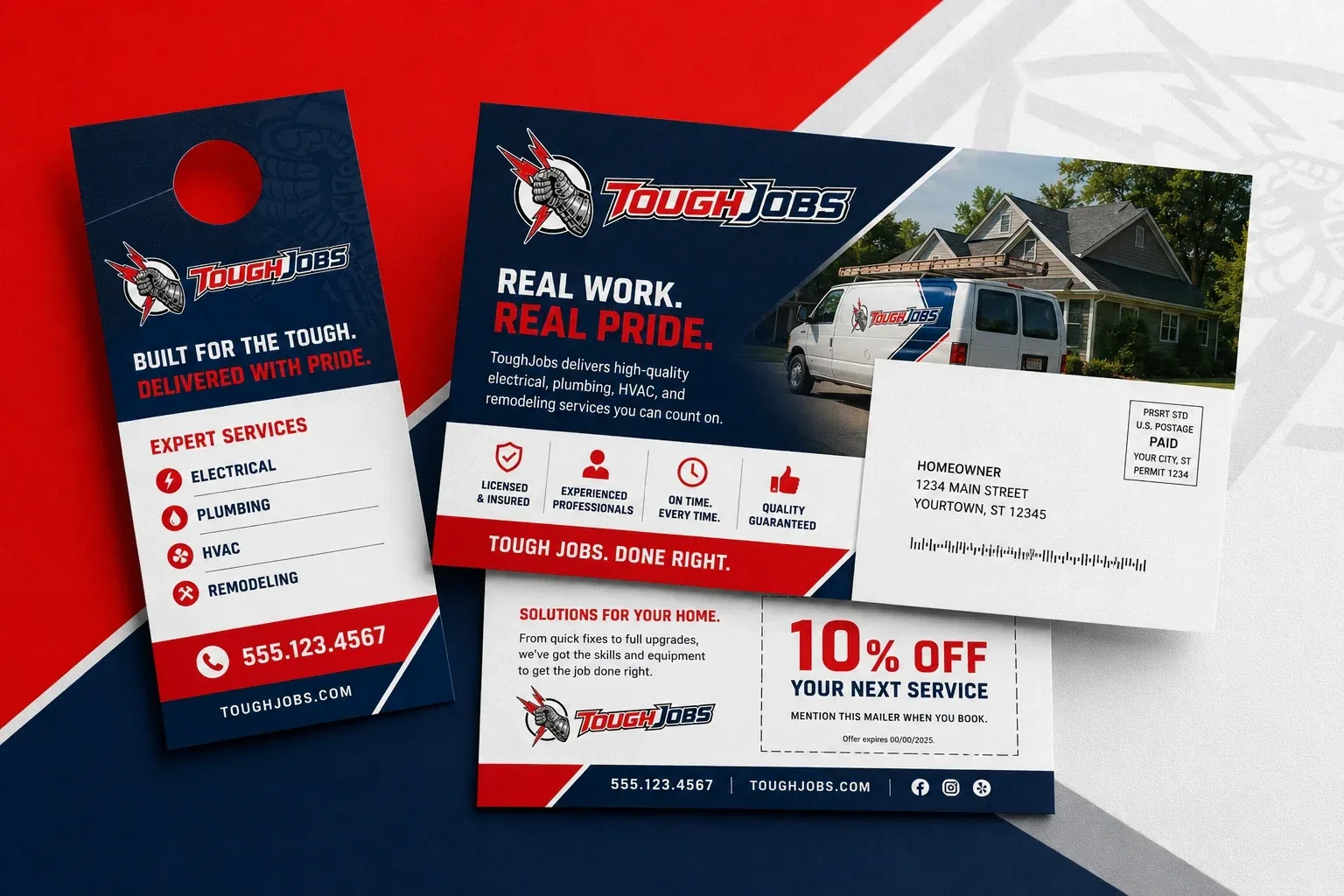 Custom printed door hangers
