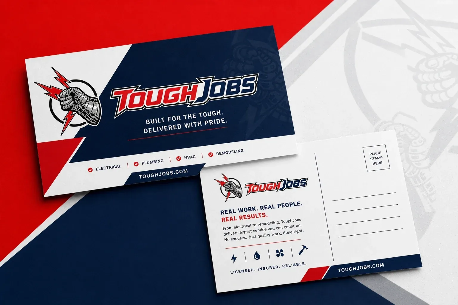 Custom printed company postcards