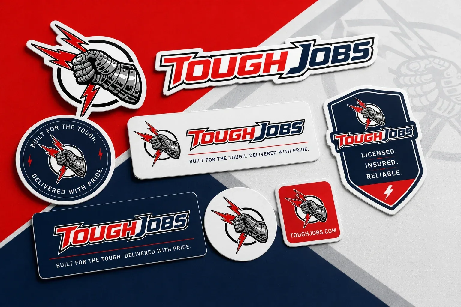 Custom printed company stickers
