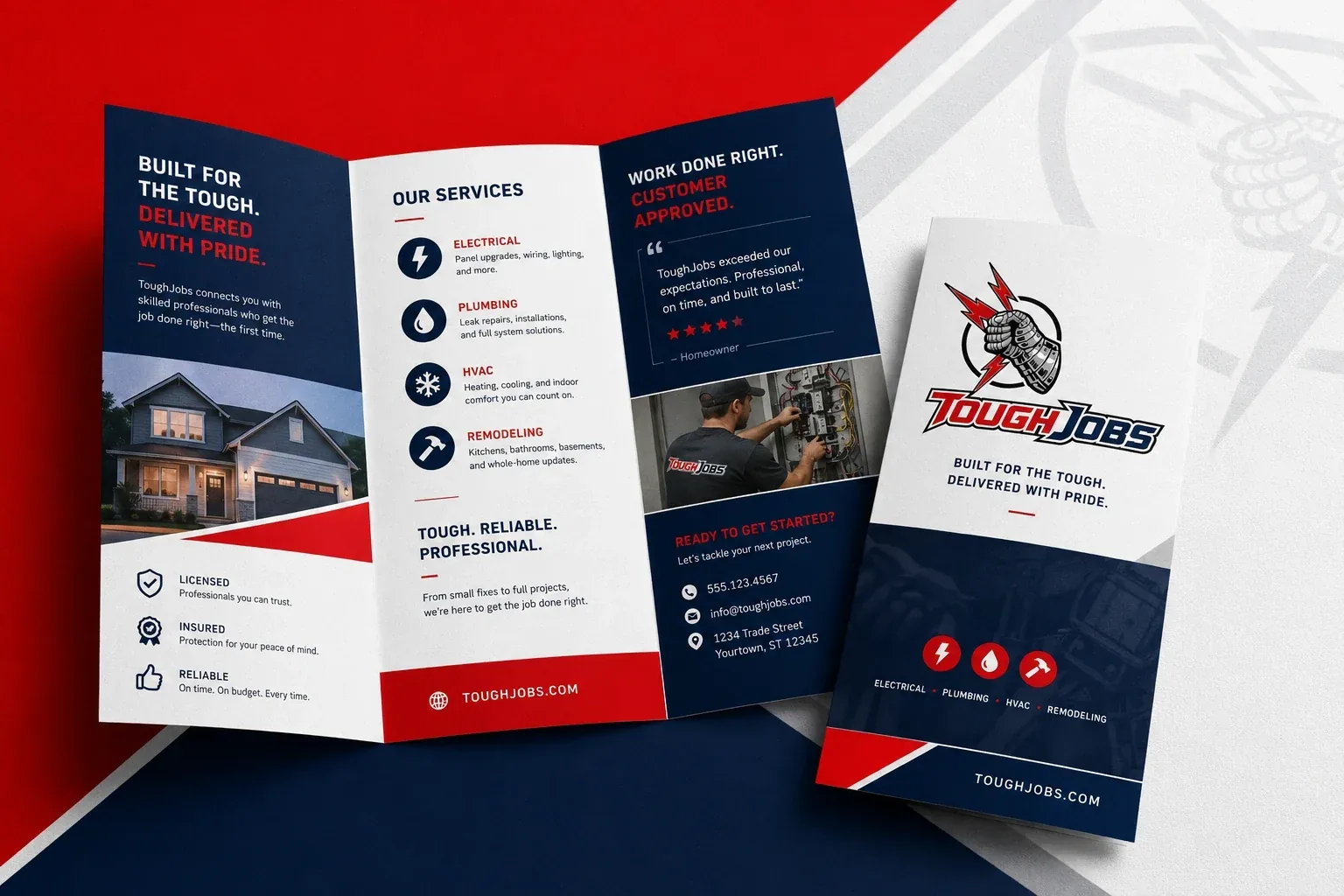 Custom printed tri-fold brochures