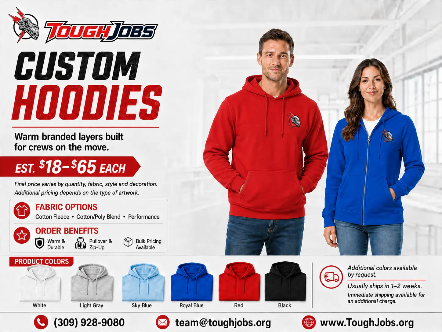 Custom branded hoodies
