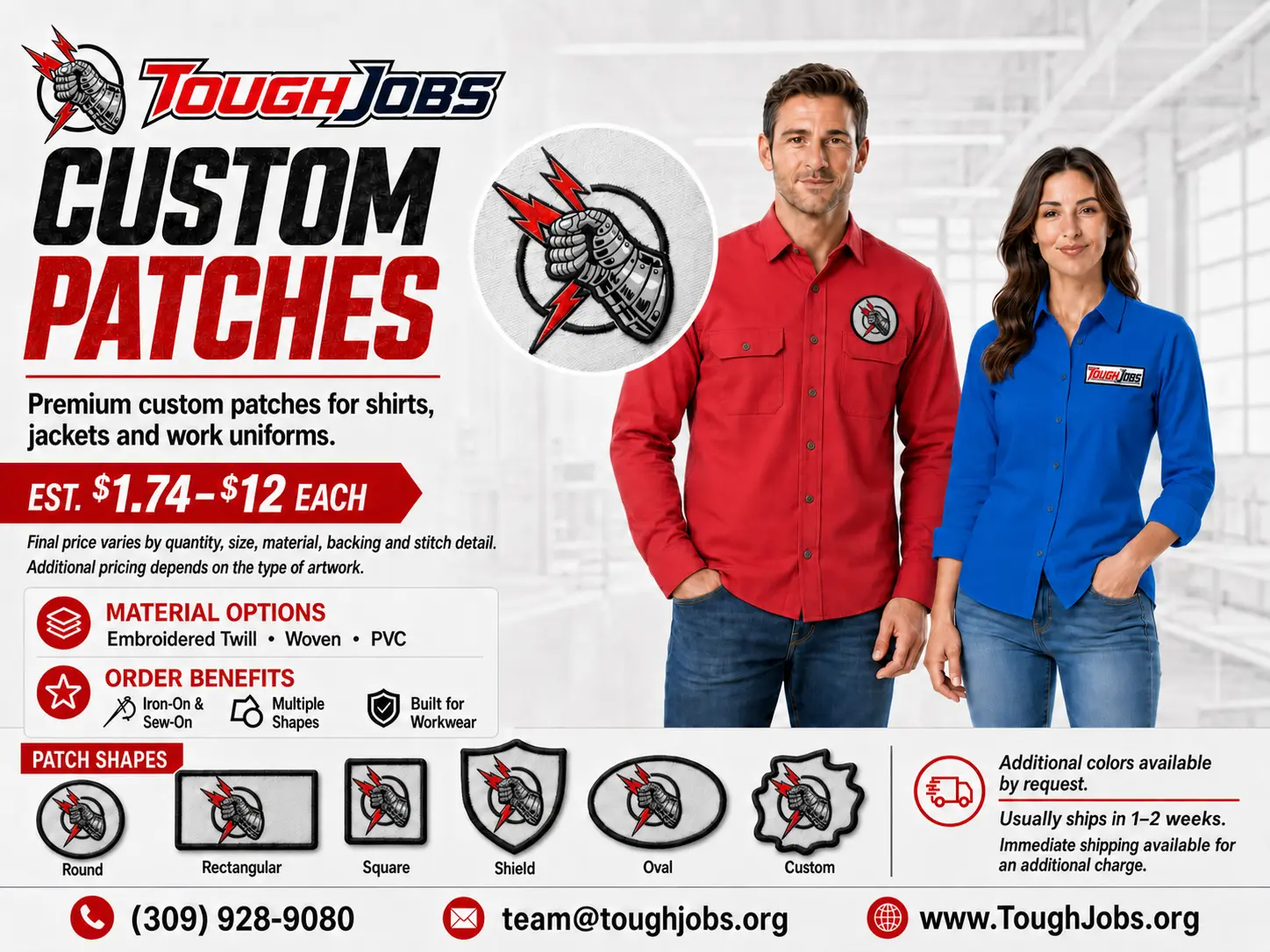 Custom branded long-sleeve work shirts