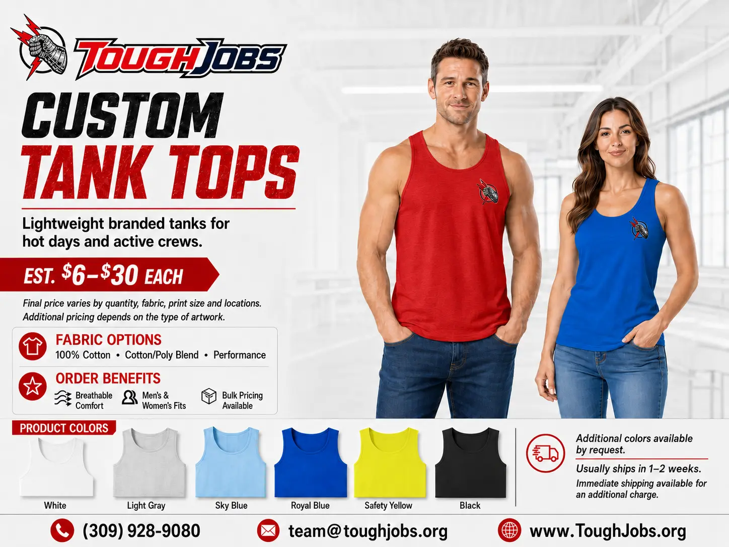 Custom branded tank tops