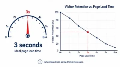 Chart showing how slow page load time increases bounce rate and hurts content conversion