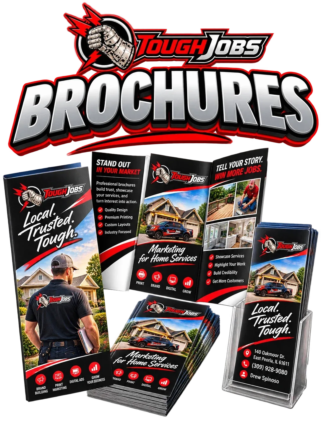 Toughjobs Brochures print collateral