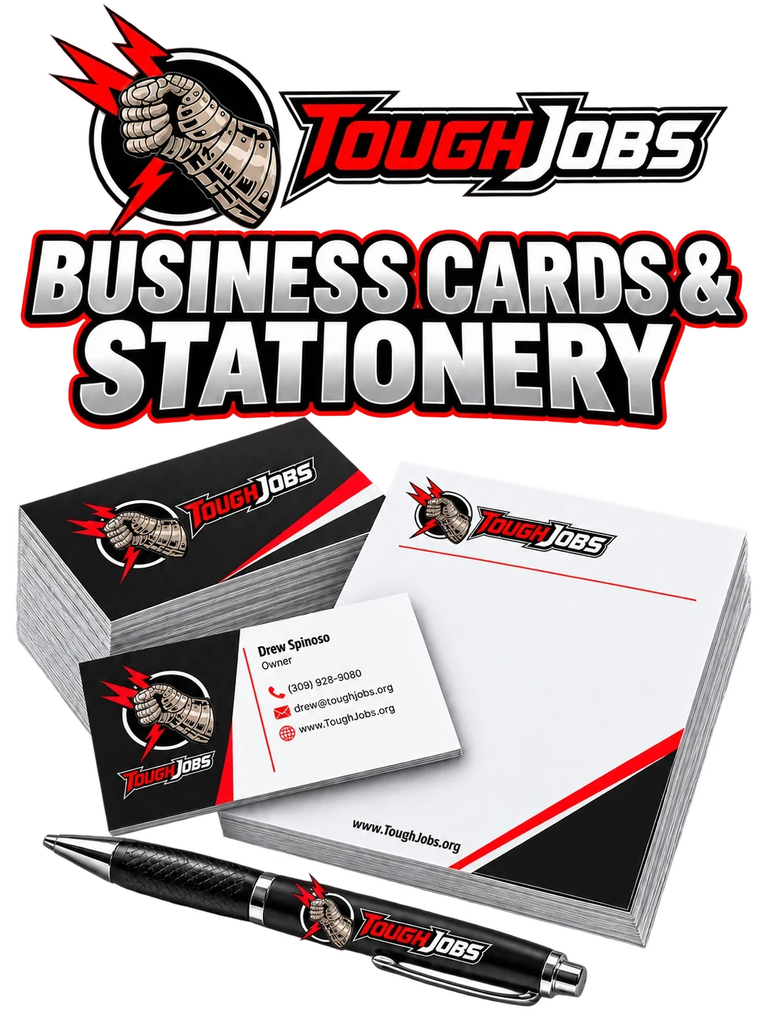 Toughjobs Business Cards & Stationery collateral