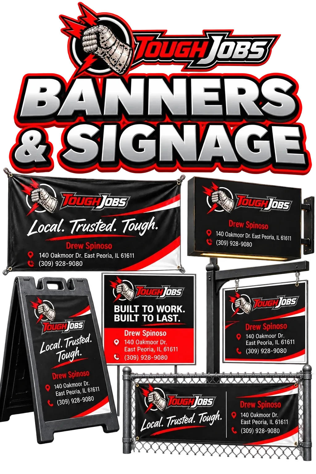 Toughjobs Direct Mailers print collateral