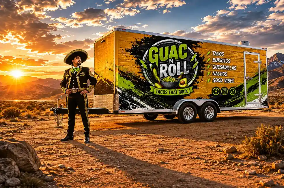 Guac N Roll trailer wrap