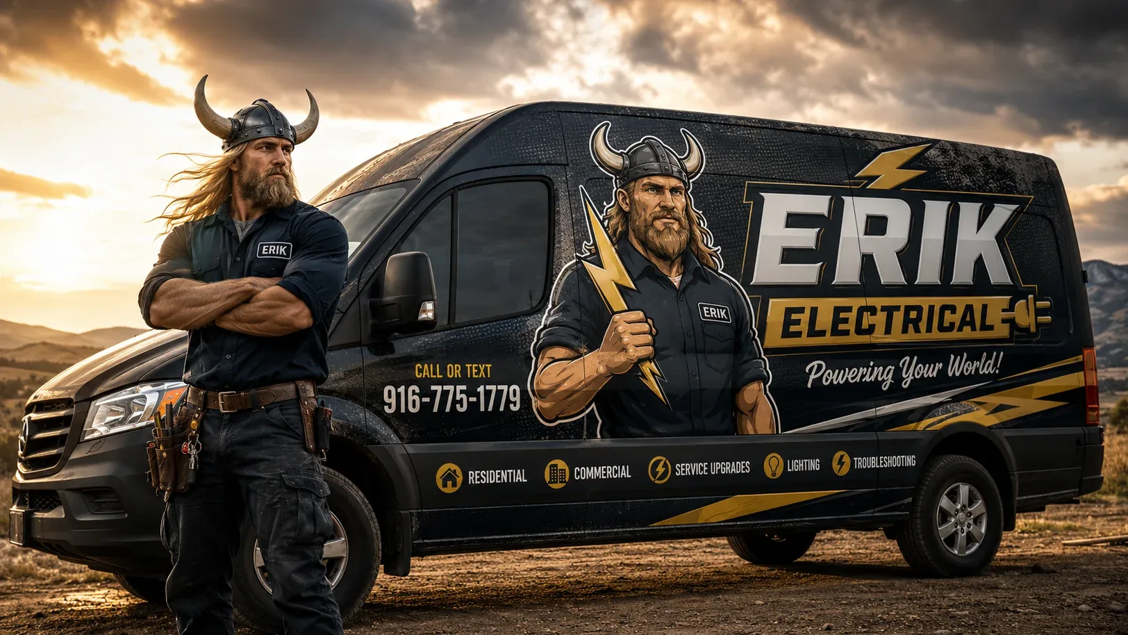 Erik Electrical truck wrap
