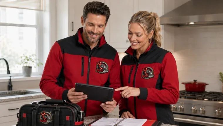 Branded crew on the job